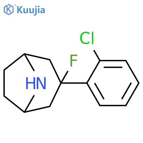 3-(2-chlorophenyl)-3-fluoro-8-azabicyclo3.2.1octane structure