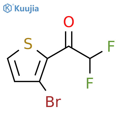 1-(3-bromothiophen-2-yl)-2,2-difluoroethan-1-one structure