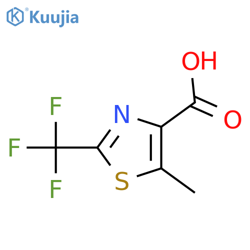 5-methyl-2-(trifluoromethyl)-1,3-thiazole-4-carboxylic acid structure