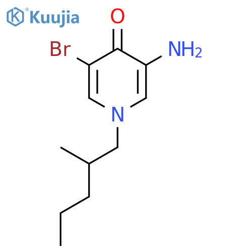 3-amino-5-bromo-1-(2-methylpentyl)-1,4-dihydropyridin-4-one structure