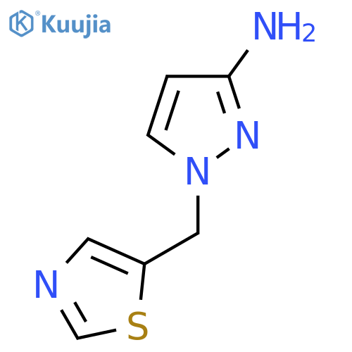 1-(1,3-thiazol-5-yl)methyl-1H-pyrazol-3-amine structure