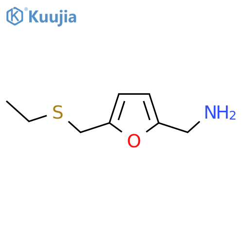 {5-[(Ethylsulfanyl)methyl]furan-2-yl}methanamine structure