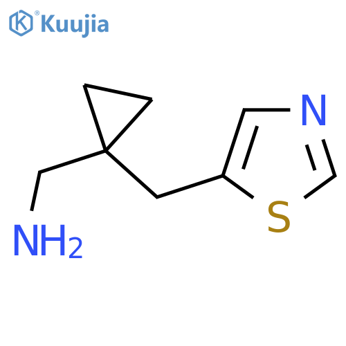 {1-(1,3-thiazol-5-yl)methylcyclopropyl}methanamine structure