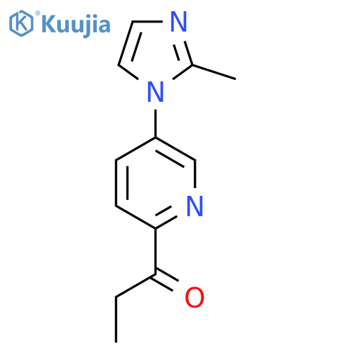 1-5-(2-methyl-1H-imidazol-1-yl)pyridin-2-ylpropan-1-one structure