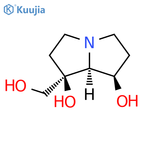 1,7-Dihydroxy-1-hydroxymethylpyrrolizidine; (1S,7R,7aS)-form structure