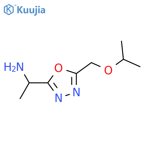 1-{5-(propan-2-yloxy)methyl-1,3,4-oxadiazol-2-yl}ethan-1-amine structure
