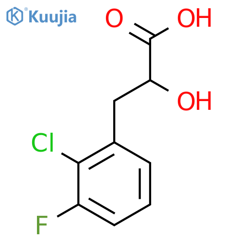 3-(2-Chloro-3-fluorophenyl)-2-hydroxypropanoic acid structure
