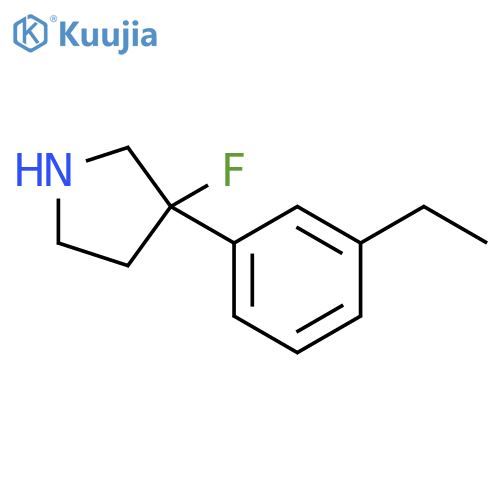 3-(3-ethylphenyl)-3-fluoropyrrolidine structure
