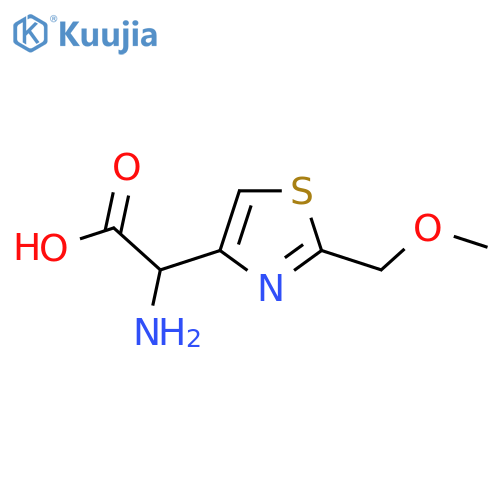 2-amino-2-2-(methoxymethyl)-1,3-thiazol-4-ylacetic acid structure