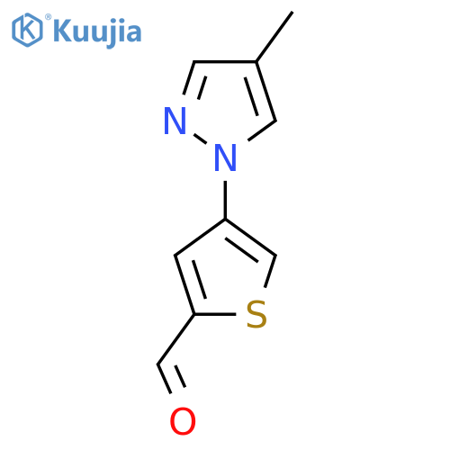 4-(4-Methyl-1h-pyrazol-1-yl)thiophene-2-carbaldehyde structure