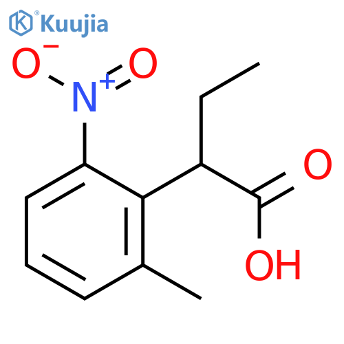 2-(2-methyl-6-nitrophenyl)butanoic acid structure