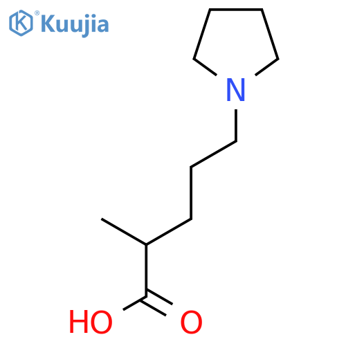 2-methyl-5-(pyrrolidin-1-yl)pentanoic acid structure