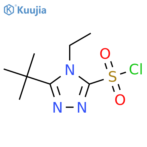 5-Tert-butyl-4-ethyl-4H-1,2,4-triazole-3-sulfonyl chloride structure