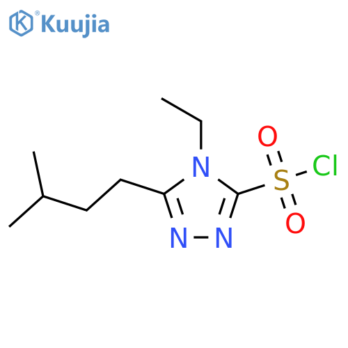 4-ethyl-5-(3-methylbutyl)-4H-1,2,4-triazole-3-sulfonyl chloride structure