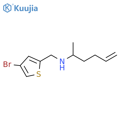 (4-bromothiophen-2-yl)methyl(hex-5-en-2-yl)amine structure