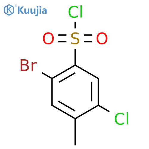 2-bromo-5-chloro-4-methylbenzene-1-sulfonyl chloride structure