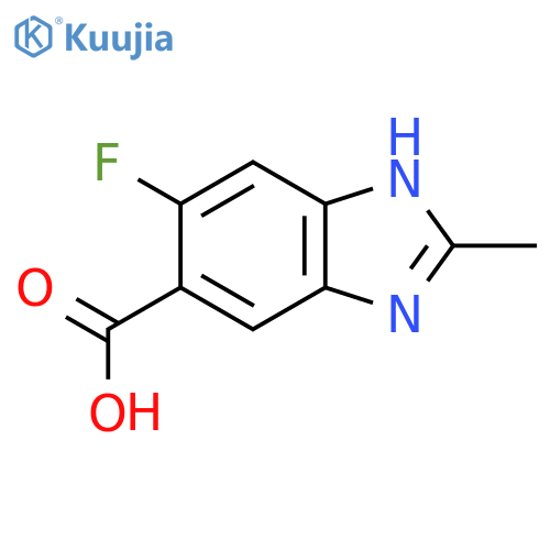 6-fluoro-2-methyl-1H-1,3-benzodiazole-5-carboxylic acid structure