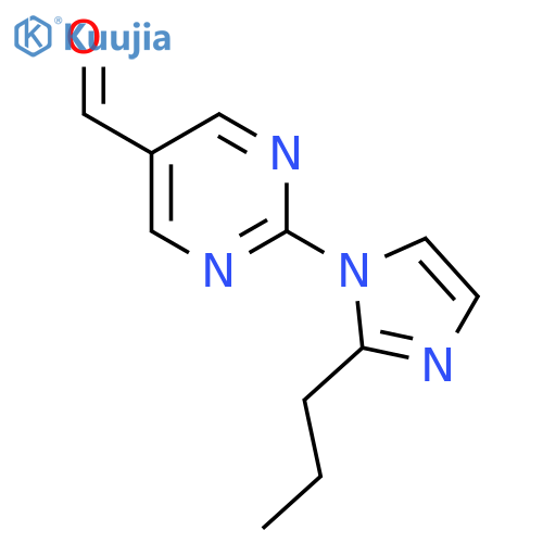 2-(2-propyl-1H-imidazol-1-yl)pyrimidine-5-carbaldehyde structure