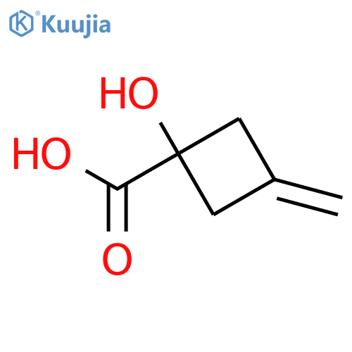1-hydroxy-3-methylene-cyclobutanecarboxylic acid structure