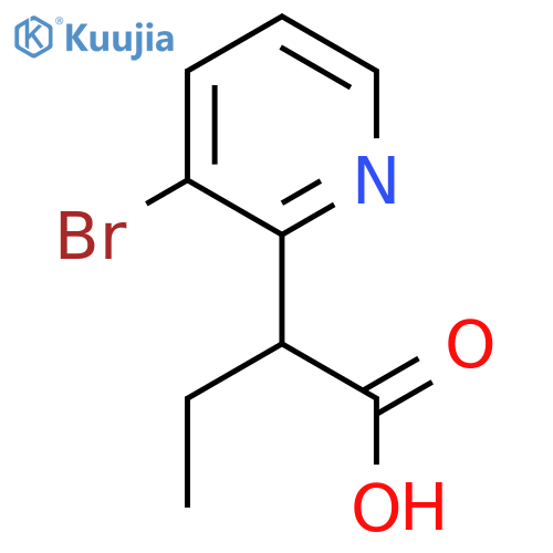 2-(3-bromopyridin-2-yl)butanoic acid structure