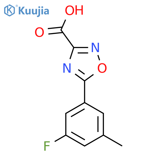 5-(3-fluoro-5-methylphenyl)-1,2,4-oxadiazole-3-carboxylic acid structure