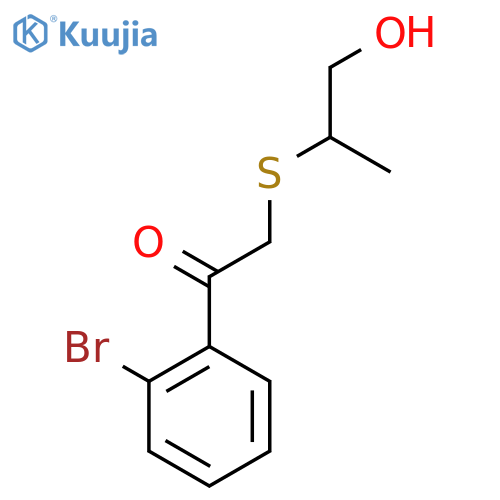 1-(2-Bromophenyl)-2-[(1-hydroxypropan-2-yl)sulfanyl]ethan-1-one structure