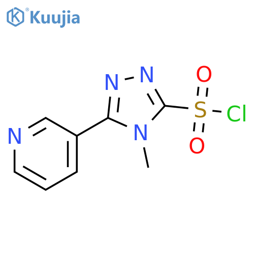 4-methyl-5-(pyridin-3-yl)-4H-1,2,4-triazole-3-sulfonyl chloride structure