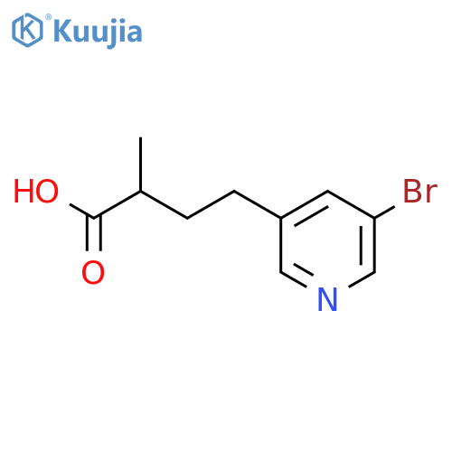 4-(5-bromopyridin-3-yl)-2-methylbutanoic acid structure