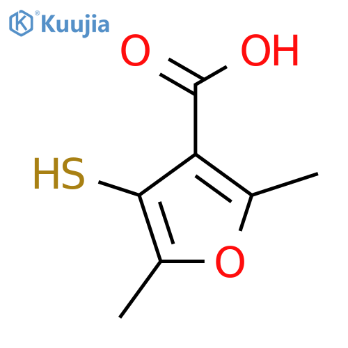 2,5-Dimethyl-4-sulfanylfuran-3-carboxylic acid structure