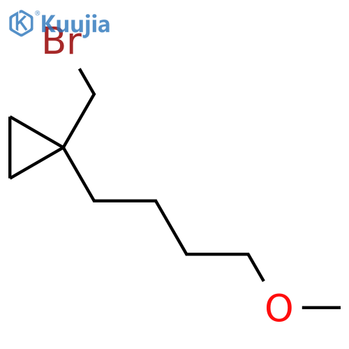 1-(Bromomethyl)-1-(4-methoxybutyl)cyclopropane structure