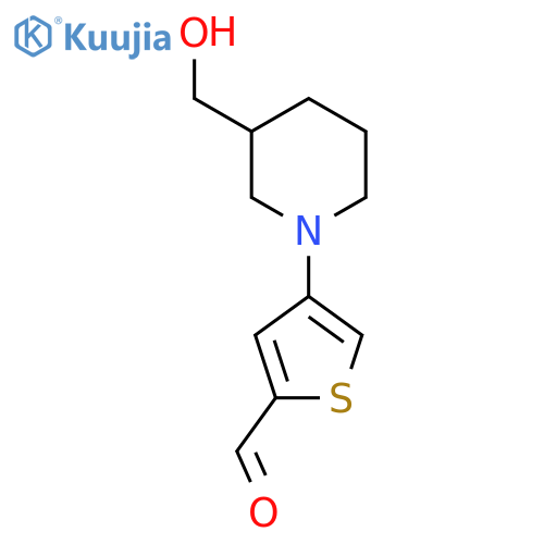 4-[3-(Hydroxymethyl)piperidin-1-yl]thiophene-2-carbaldehyde structure