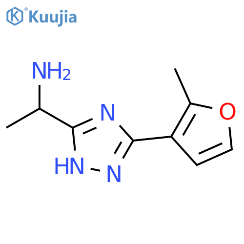 1-[5-(2-Methyl-furan-3-yl)-2H-[1,2,4]triazol-3-yl]-ethylamine structure