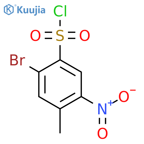 2-bromo-4-methyl-5-nitrobenzene-1-sulfonyl chloride structure