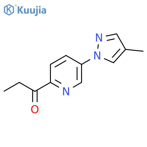1-5-(4-methyl-1H-pyrazol-1-yl)pyridin-2-ylpropan-1-one structure