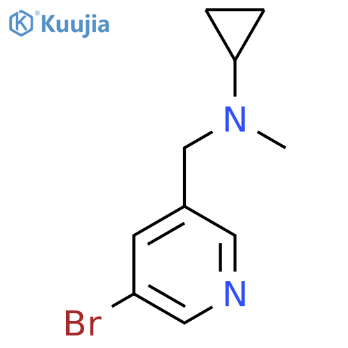 N-[(5-Bromopyridin-3-yl)methyl]-N-methylcyclopropanamine structure