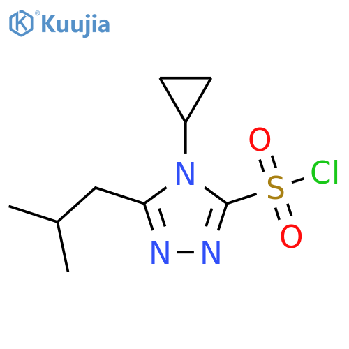4-cyclopropyl-5-(2-methylpropyl)-4H-1,2,4-triazole-3-sulfonyl chloride structure
