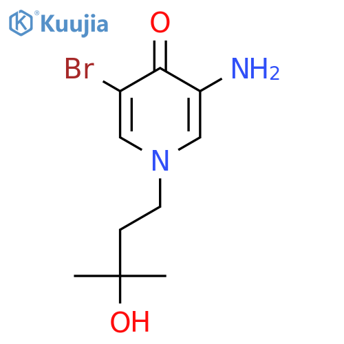 3-amino-5-bromo-1-(3-hydroxy-3-methylbutyl)-1,4-dihydropyridin-4-one structure