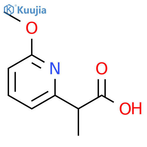 2-(6-Methoxypyridin-2-yl)propanoic acid structure