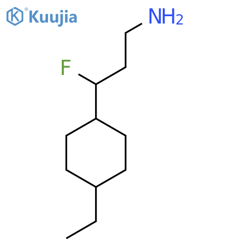 3-(4-ethylcyclohexyl)-3-fluoropropan-1-amine structure