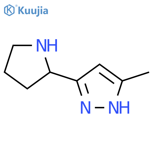 5-methyl-3-(pyrrolidin-2-yl)-1H-pyrazole structure