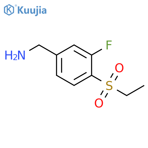 4-(ethanesulfonyl)-3-fluorophenylmethanamine structure