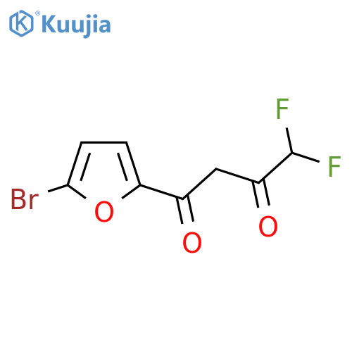 1-(5-bromofuran-2-yl)-4,4-difluorobutane-1,3-dione structure