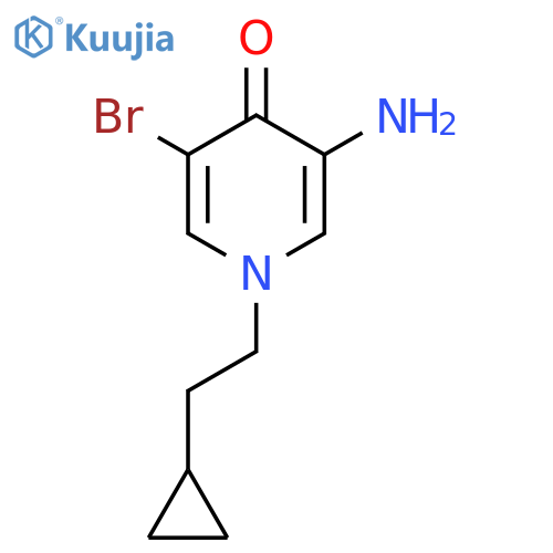3-Amino-5-bromo-1-(2-cyclopropylethyl)-1,4-dihydropyridin-4-one structure