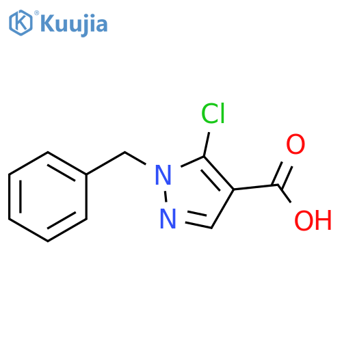 1-benzyl-5-chloro-1H-pyrazole-4-carboxylic acid structure
