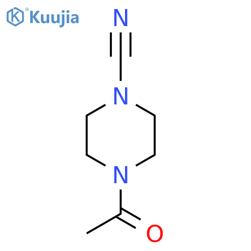 4-Acetylpiperazine-1-carbonitrile structure