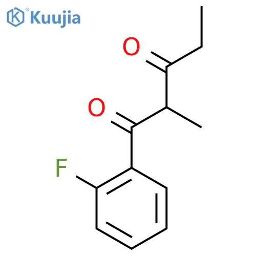 1-(2-fluorophenyl)-2-methylpentane-1,3-dione structure