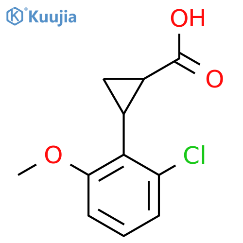 2-(2-chloro-6-methoxyphenyl)cyclopropane-1-carboxylic acid structure