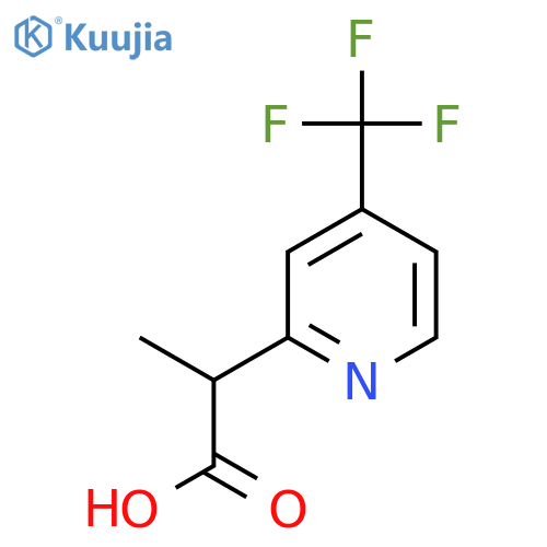 2-4-(trifluoromethyl)pyridin-2-ylpropanoic acid structure