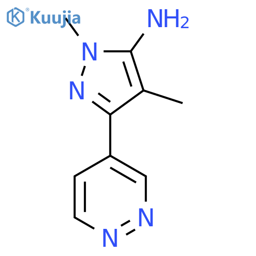 1,4-Dimethyl-3-(pyridazin-4-yl)-1h-pyrazol-5-amine structure