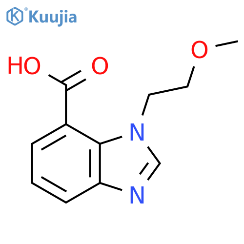 1-(2-methoxyethyl)-1H-1,3-benzodiazole-7-carboxylic acid structure